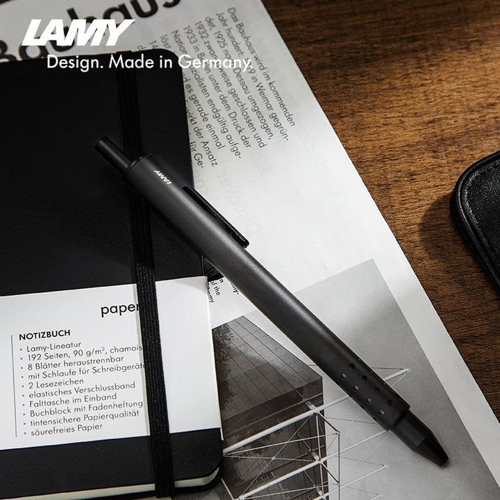 Lamy Swift Rollerball Pen Black — writing at an angle