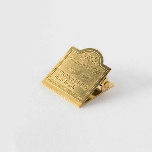 TRAVELER'S notebook Brass Clip - Airplane Pattern — side view