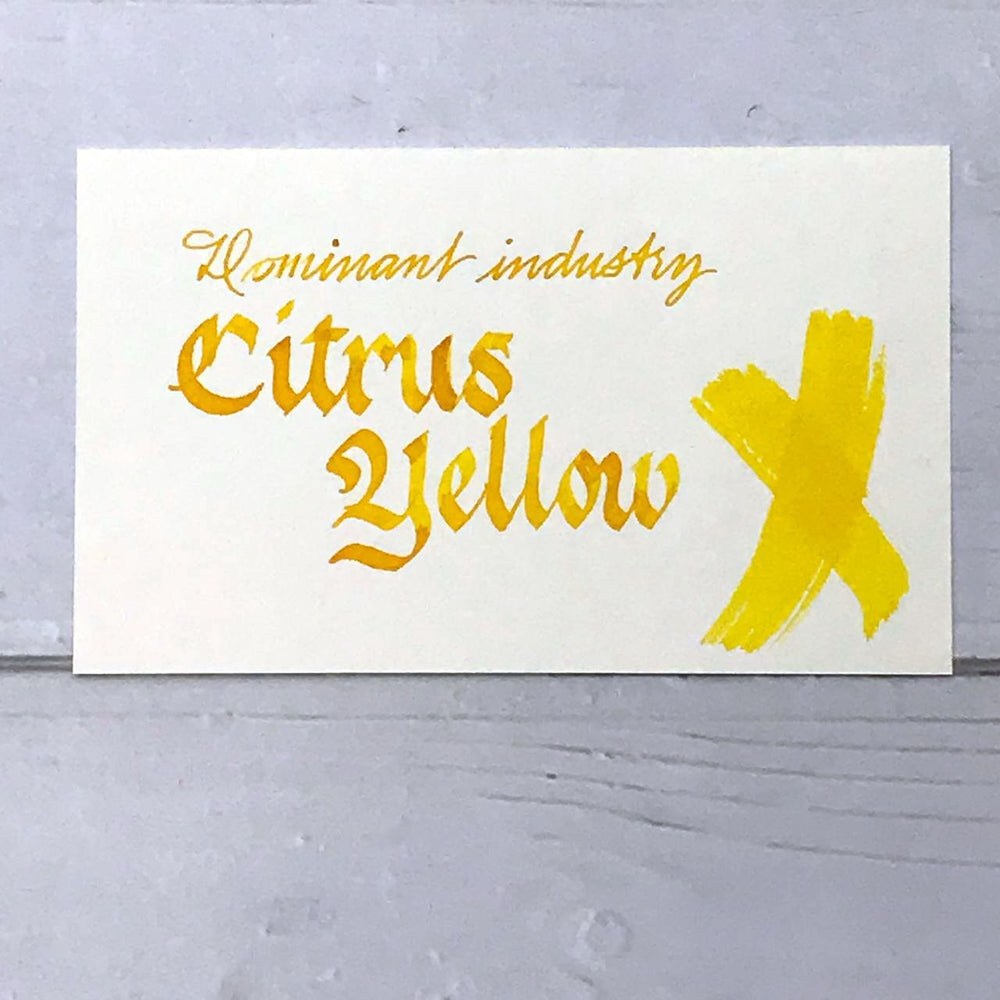 Dominant Industry Standard 25ml Ink Bottle Citrus Yellow 102 — bottle at angle