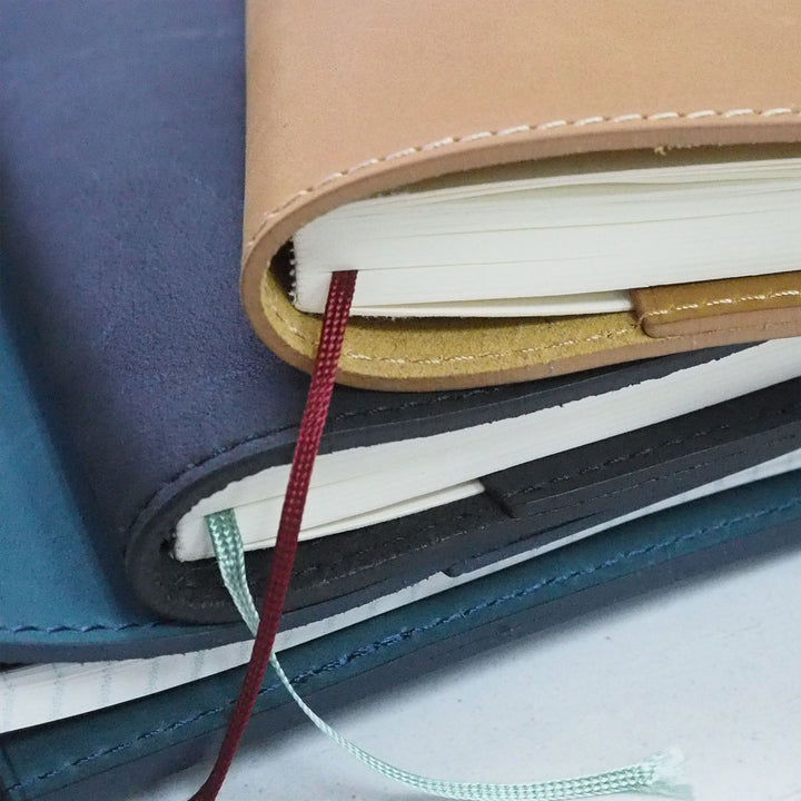 Luxo Notebook Leather Cover A5 — open spread
