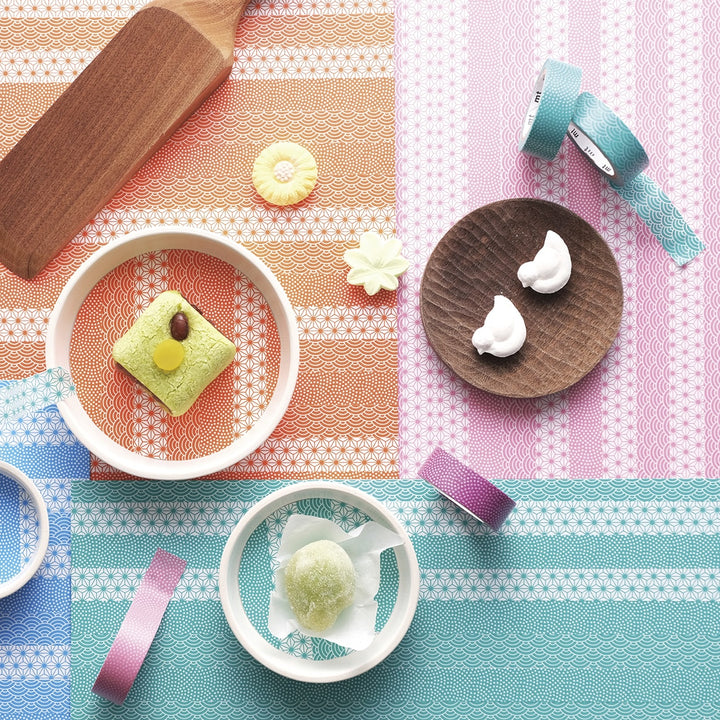 MT Deco Washi Tape - Samekomon Wakamurasaki — roll side