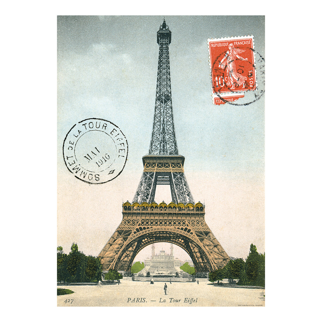 Cavallini Wrapping Paper Eiffel Tower — front view