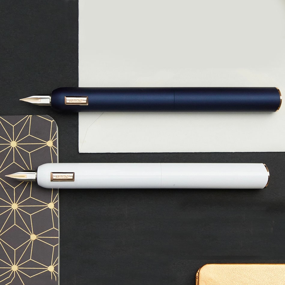 Lamy Dialog CC Fountain Pen White — flat lay