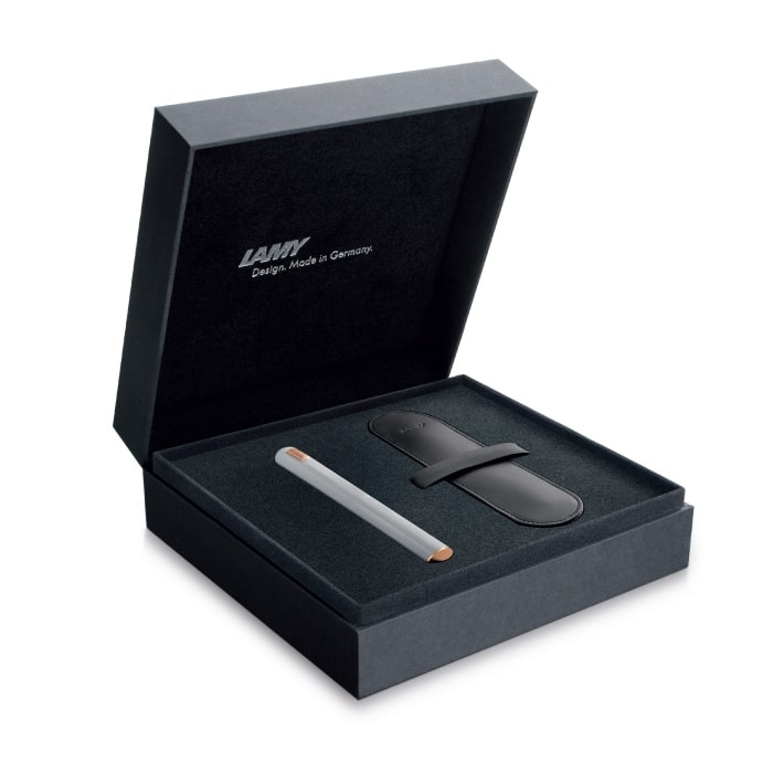 Lamy Dialog CC Fountain Pen White — flat lay