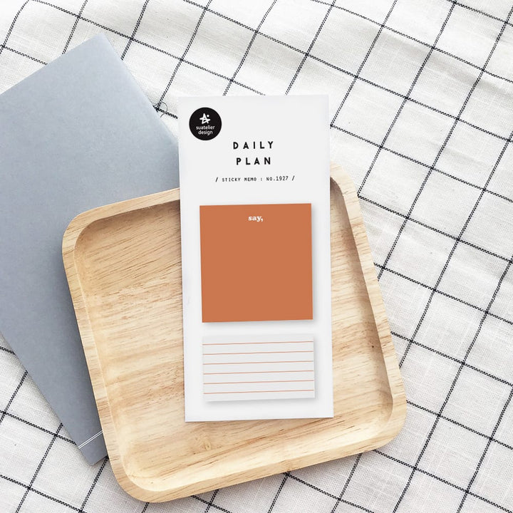 Suatelier Daily Plan Sticky Memo - 21 — front view