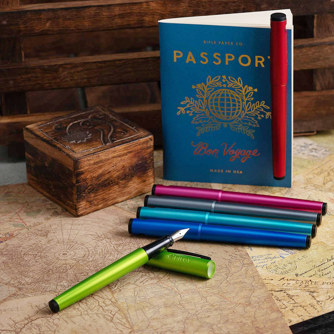 Pilot Explorer Fountain Pen — uncapped with cap posted