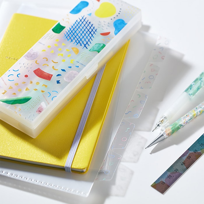 Hitotoki Soda Transparent Masking Tape Grid — with packaging