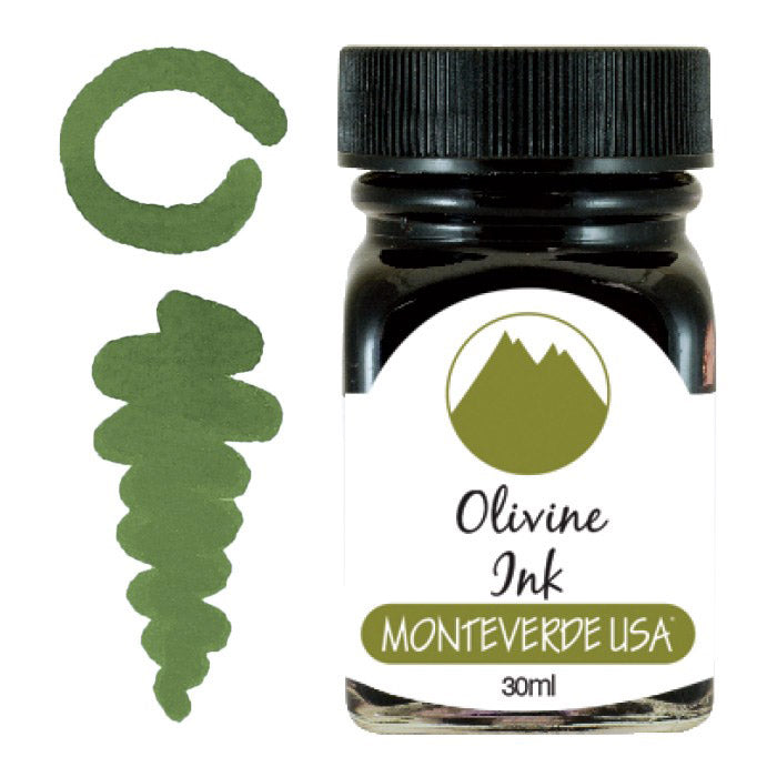 Monteverde 30ml Ink Bottle Olivine — bottle front