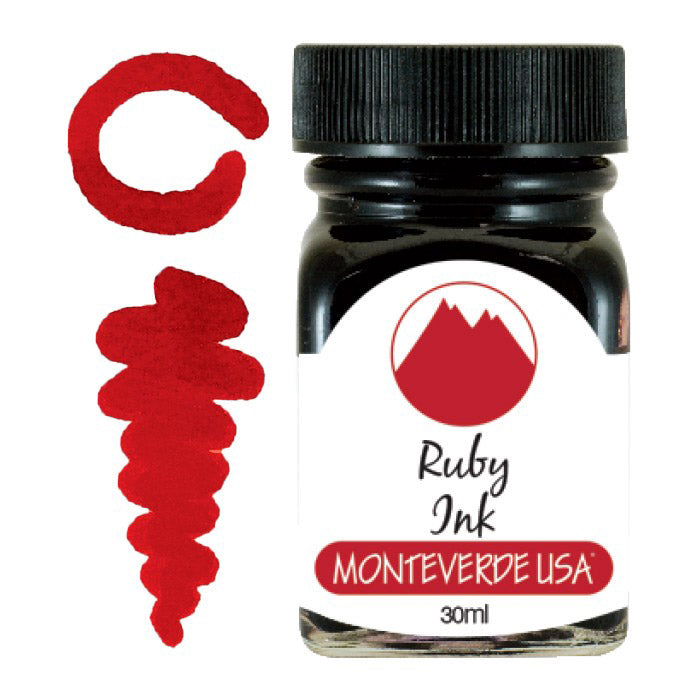 Monteverde 30ml Ink Bottle Ruby — bottle front
