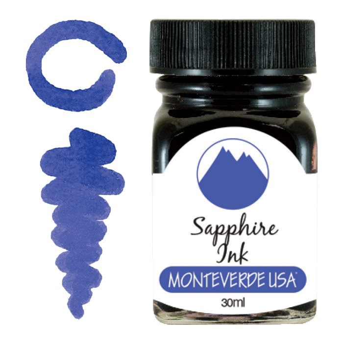 Monteverde 30ml Ink Bottle Sapphire — bottle front