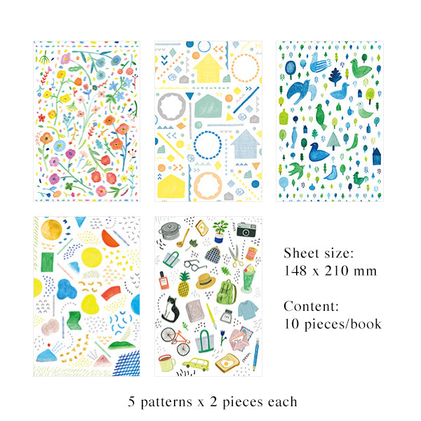 Hitotoki Masking Tape Book A5 Variety — pattern detail