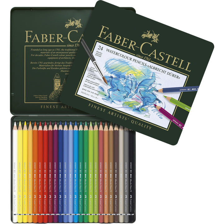 Faber-Castell Polychromos Artist Watercolour Pencil Set of 24 — side view