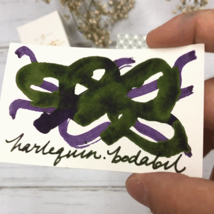Vinta Inks 30ml Ink Bottle Harlequin (Bodabil 1920) — with pen