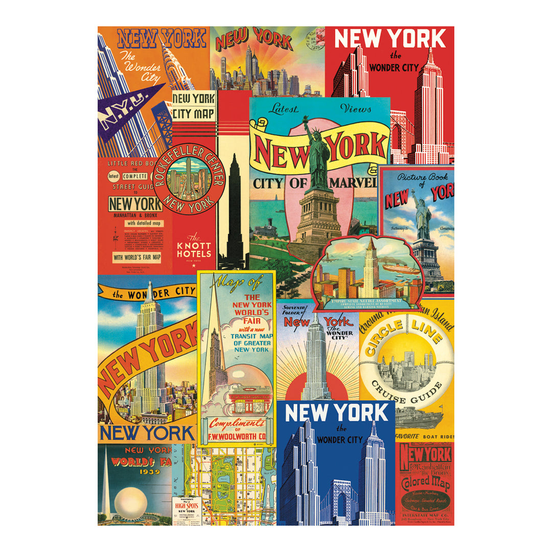 Cavallini Wrapping Paper New York — front view