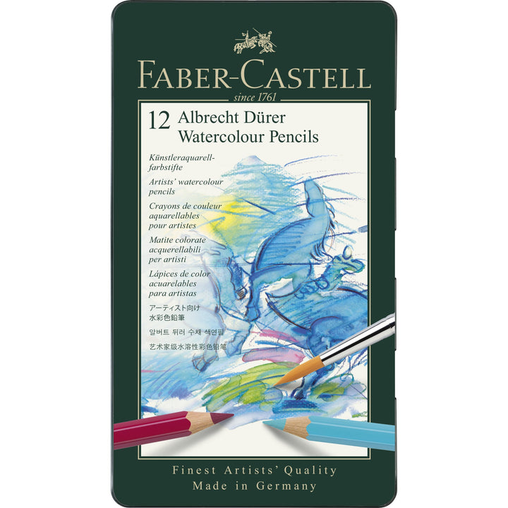 Faber-Castell Polychromos Artist Watercolour Pencil Set of 12 — front view