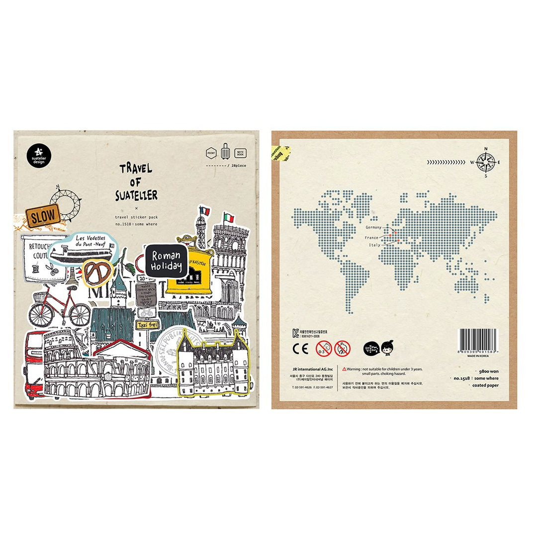 Suatelier Travel Luggage Sticker Pack - Some Where — detail view