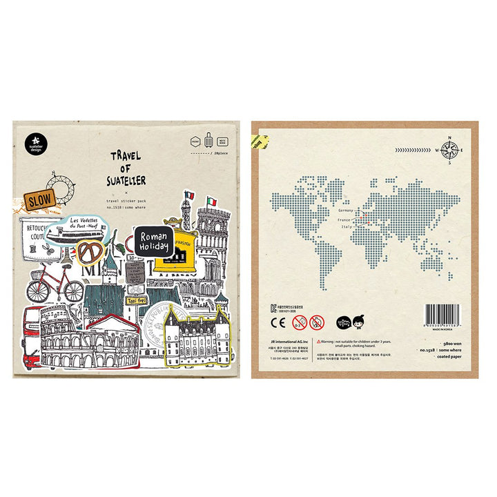 Suatelier Travel Luggage Sticker Pack - Some Where — detail view