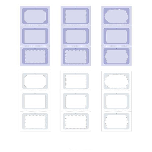 Midori Stickers Book For Paintable Rotating Stamp in Cold Colors — Midori decorative sticker — for journaling, planners and scrapbooking, at Cityluxe Singapore