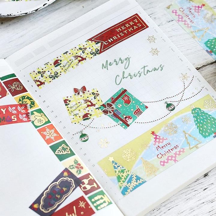 BGM Christmas Snowy Night Masking Tape — roll side
