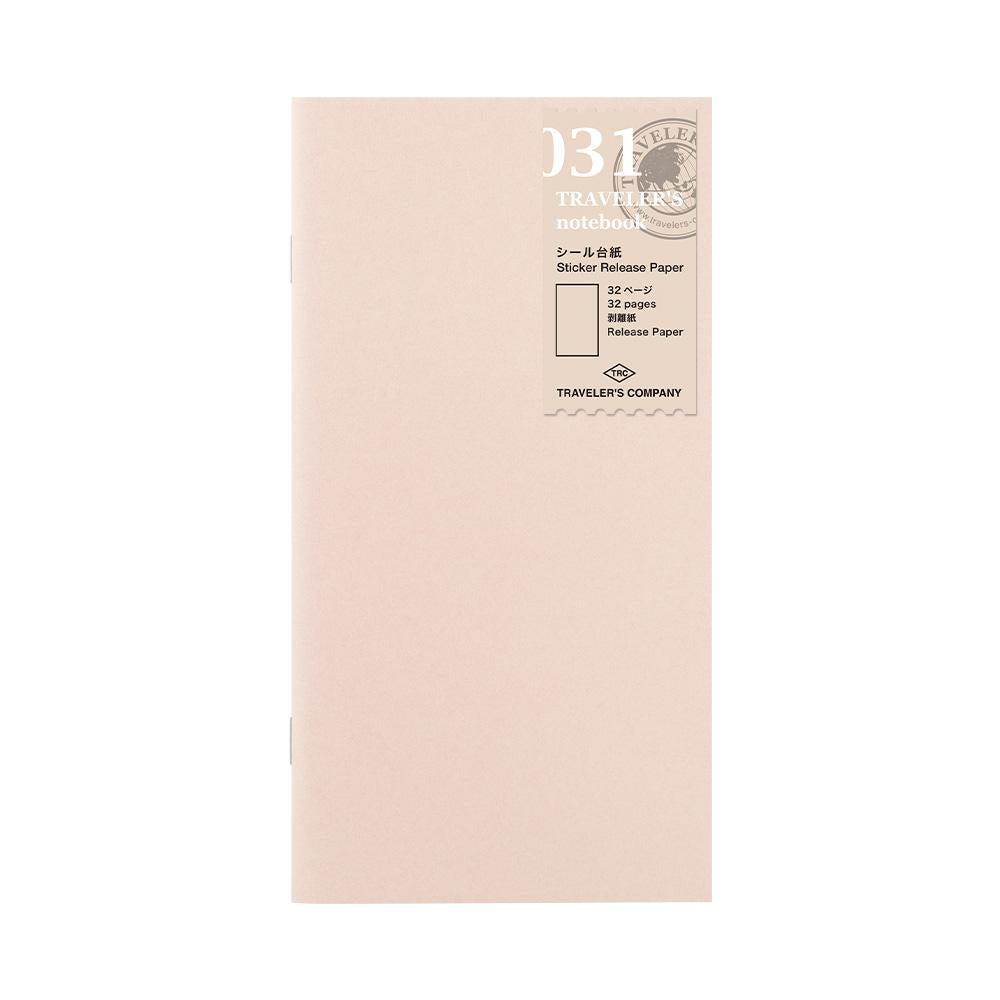 TRAVELER’S notebook Refill 031 (Regular size) - Sticker Release Paper — front cover