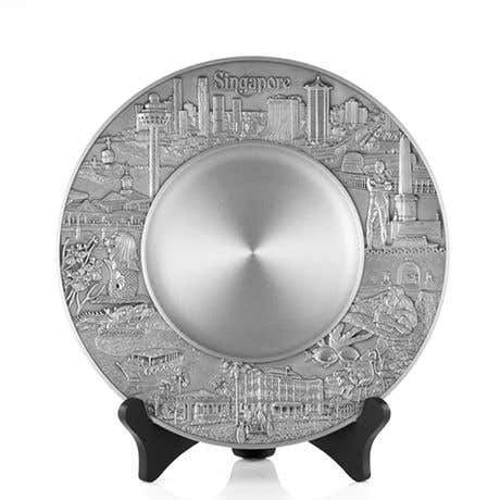Royal Selangor Singapore Scenes Plates — with packaging
