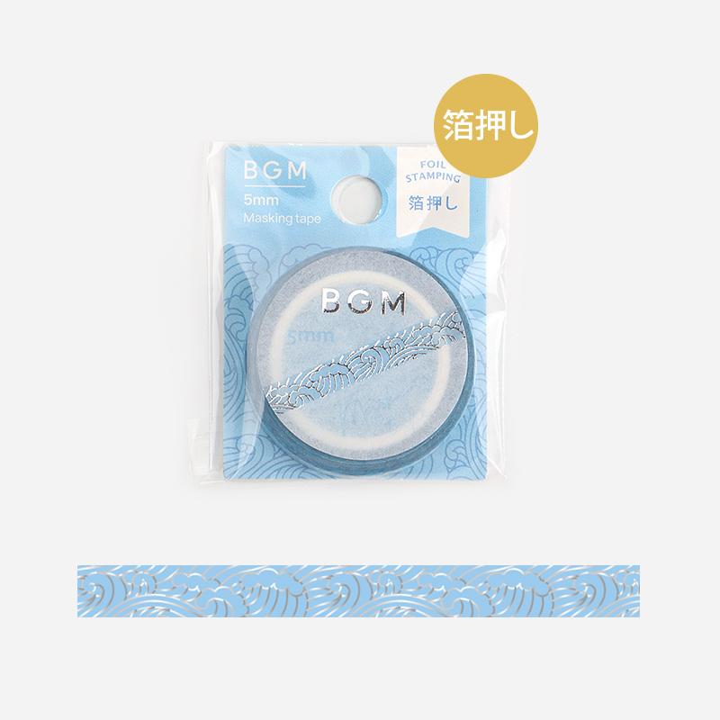 BGM Blue Sea Wave Masking Tape — applied on surface