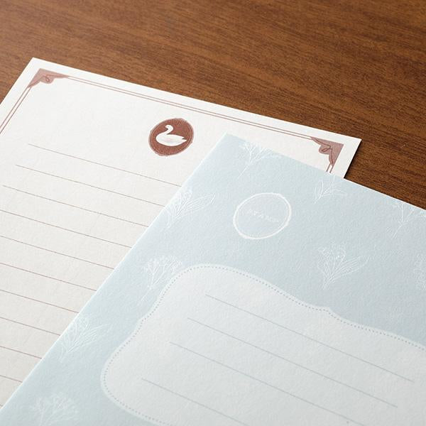 Midori Letter Set Collage - Bird Pattern — in use