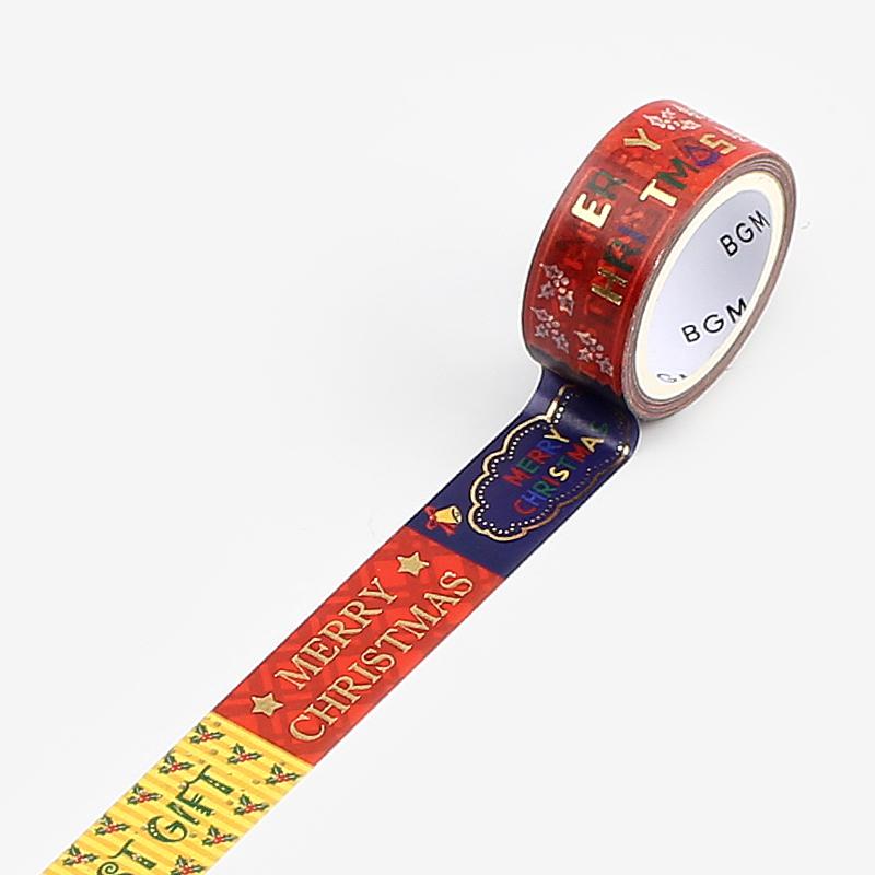 BGM Christmas Limited Message Masking Tape — roll front