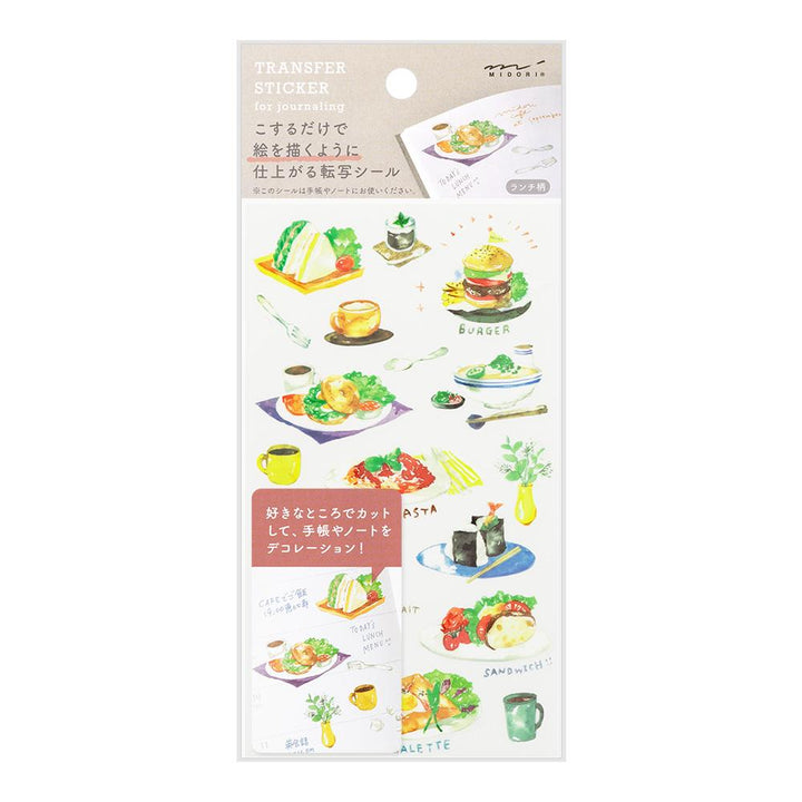 Midori Transfer Sticker - Lunch Motifs — front view