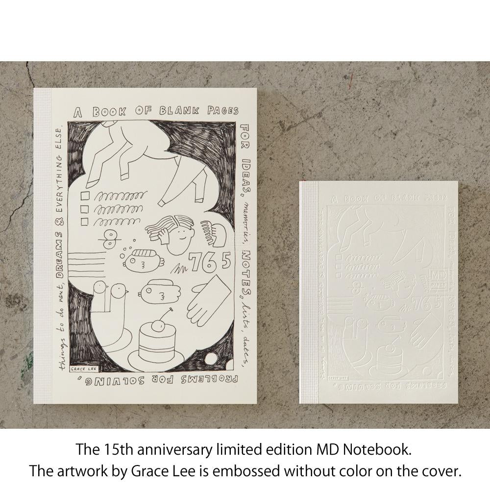 MD Notebook 15th Anniversary Grace Lee A6 Blank Notebook (Limited Edition) — back cover