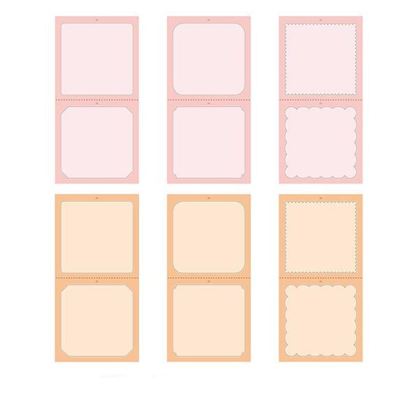 Midori Stickers Book For Pre-Inked Stamp - Warm Colors — detail view