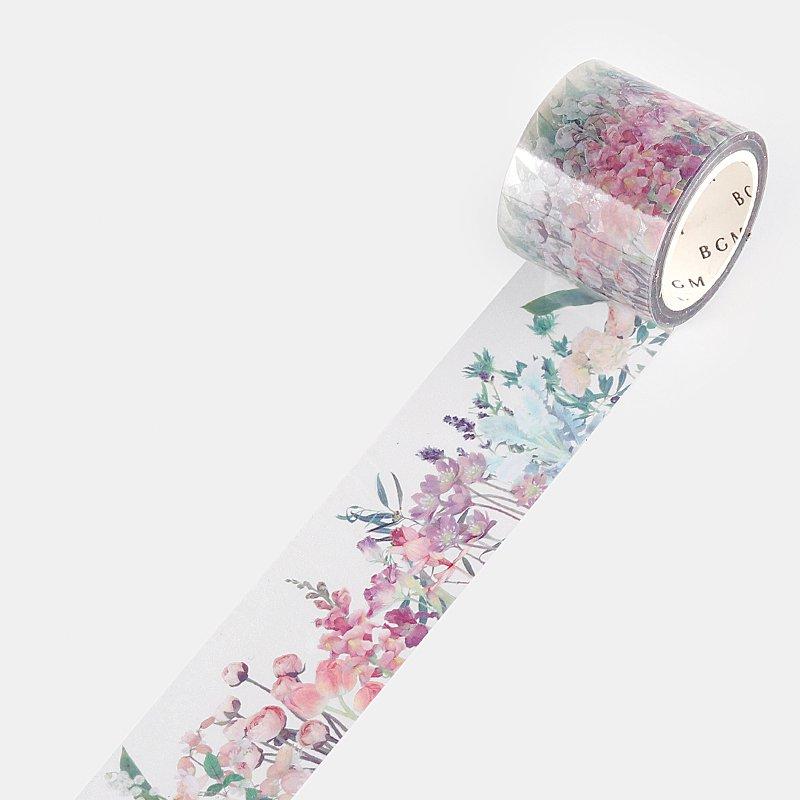 BGM Morning Garden Clear Tape — pattern detail