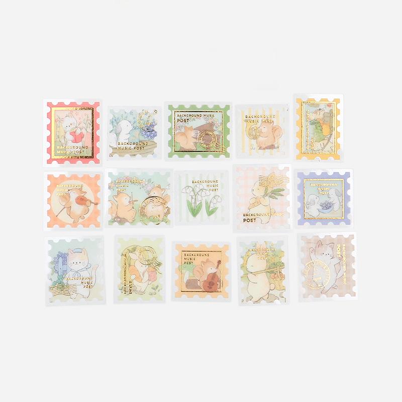 BGM Post Office Animal Forest Flake Seal — side view