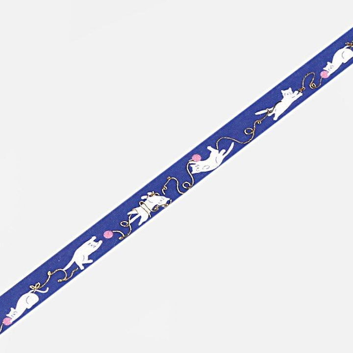 BGM Gold Playing Cat Masking Tape — applied on surface