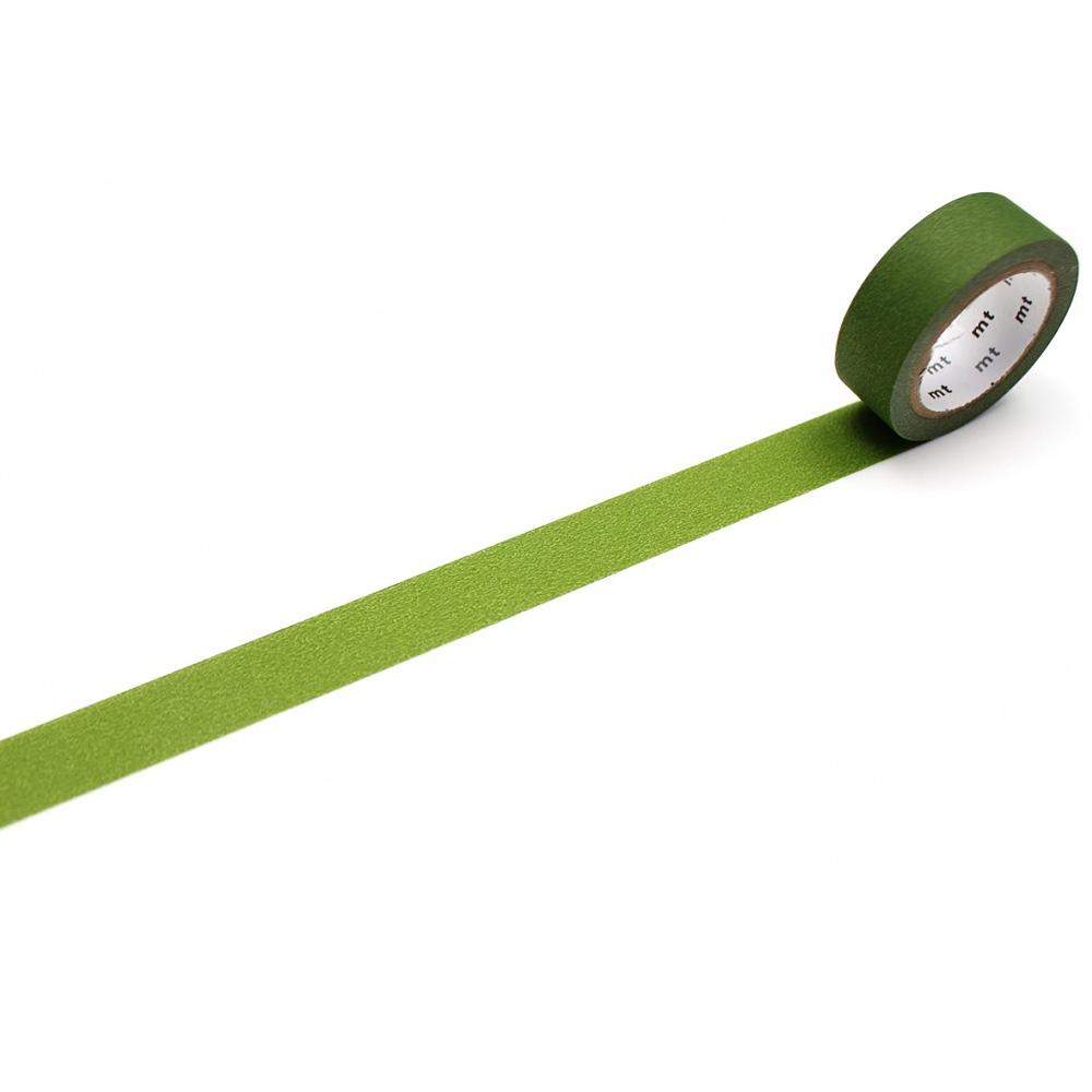 MT Basic Washi Tape Matte Olive Green 7m — pattern detail