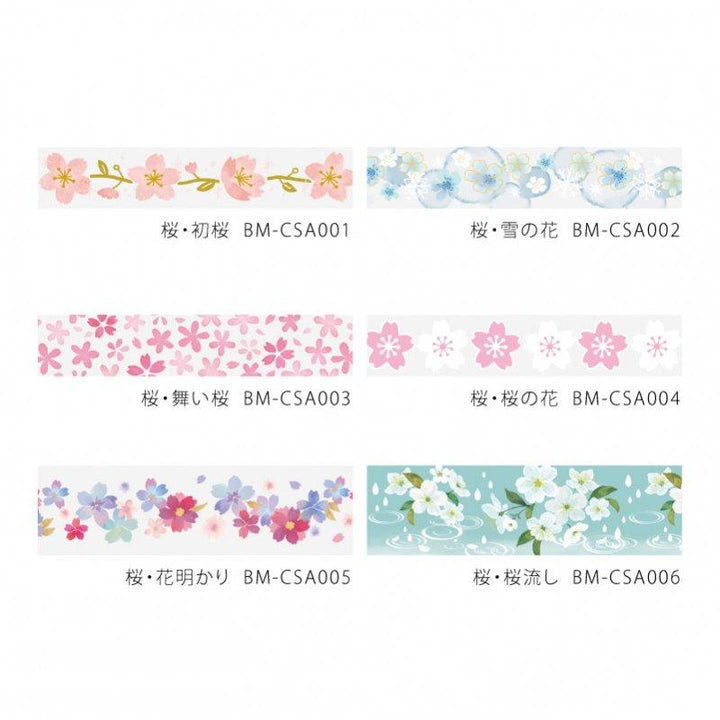 BGM Sakura Maizakura Clear Tape — flat lay