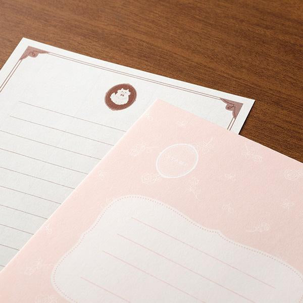 Midori Letter Set Collage - Cat Pattern — flat lay