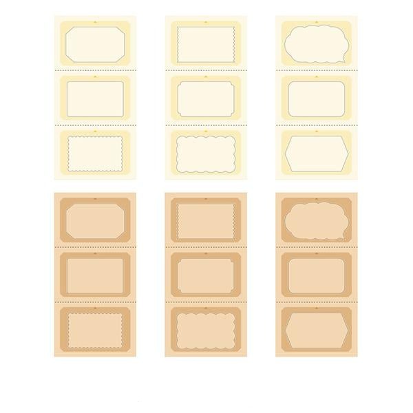 Midori Stickers Book For Paintable Stamp - Natural Colors — detail view