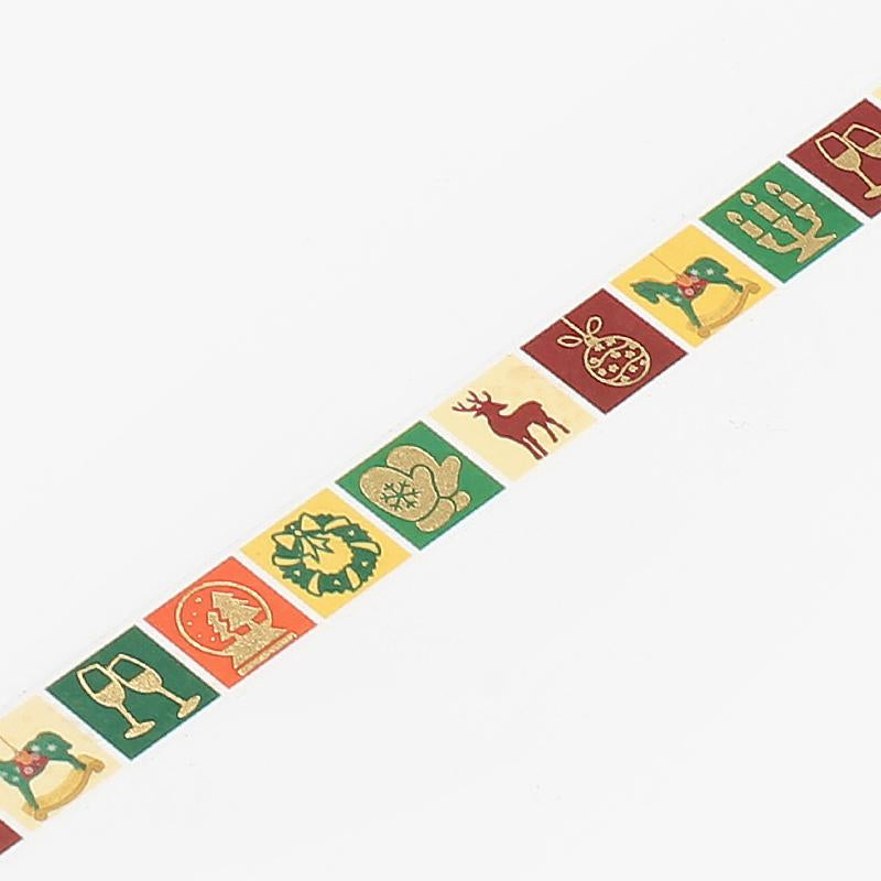 BGM Christmas Limited Pattern Masking Tape — pattern detail
