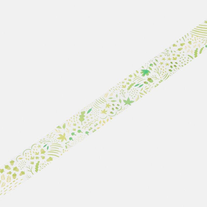 BGM Green Leaves Clear Tape — applied on surface