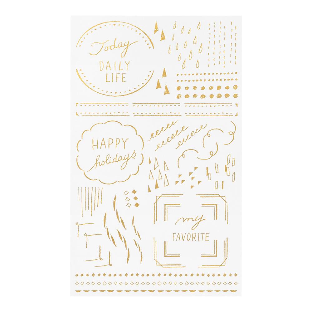 Midori Foil Transfer Sticker - Geometric Patterns — side view