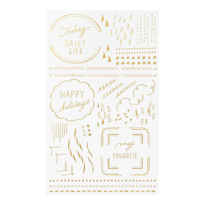 Midori Foil Transfer Sticker - Geometric Patterns — side view