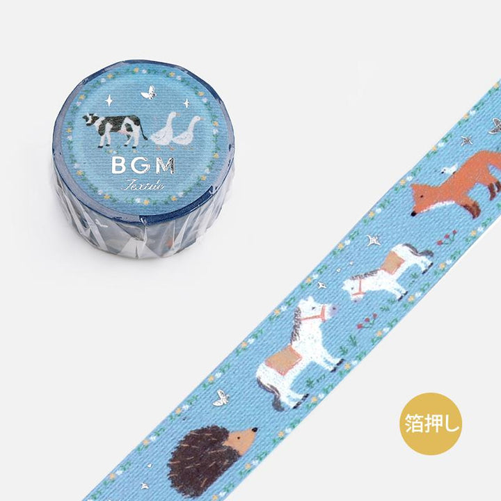 BGM Embroidered Ribbon Harvest Story Washi Tape — roll front