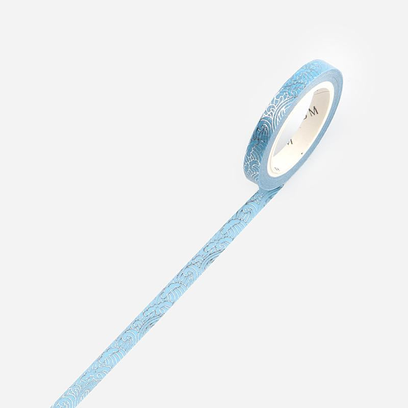 BGM Blue Sea Wave Masking Tape — roll front