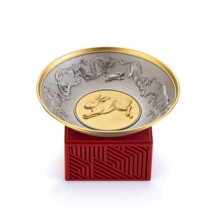 Royal Selangor 2023 Year of the Rabbit Wealth Bowl — front view