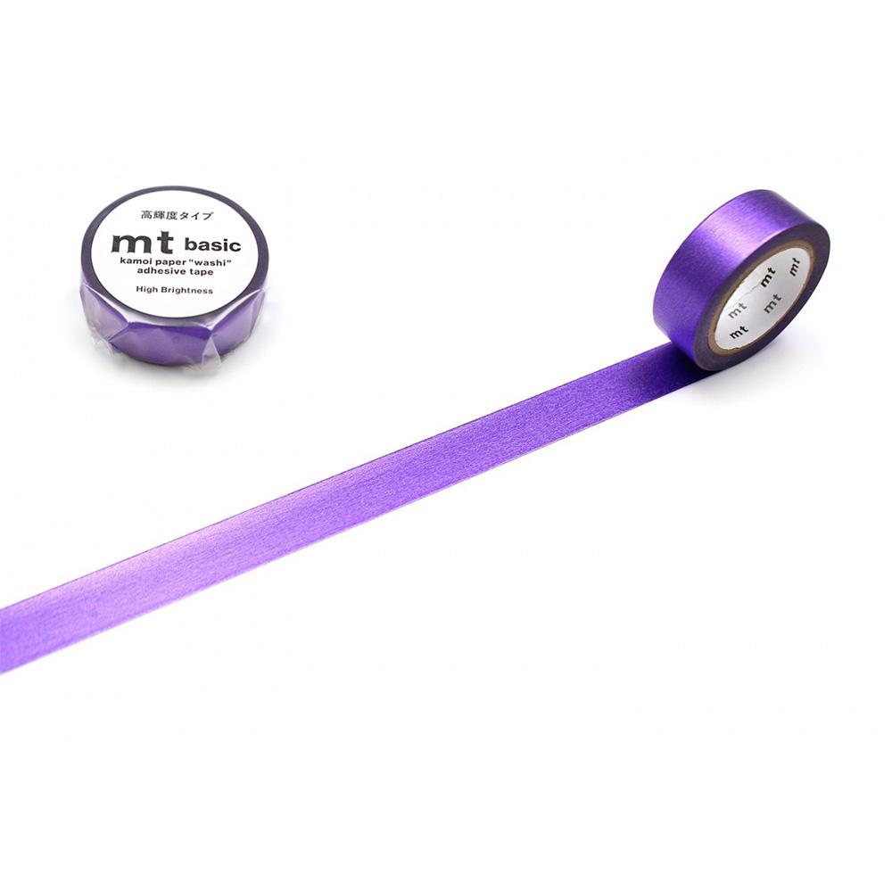 MT Basic Washi Tape High Brightness Purple 7m — roll front