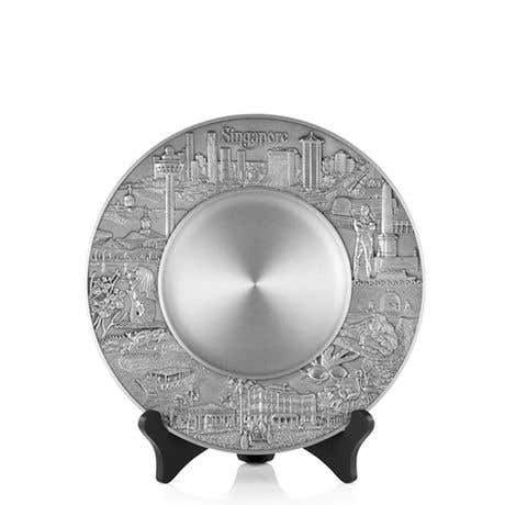 Royal Selangor Singapore Scenes Plates — front view