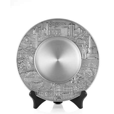 Royal Selangor Singapore Scenes Plates — side view
