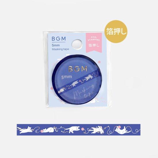 BGM Gold Playing Cat Masking Tape — roll front
