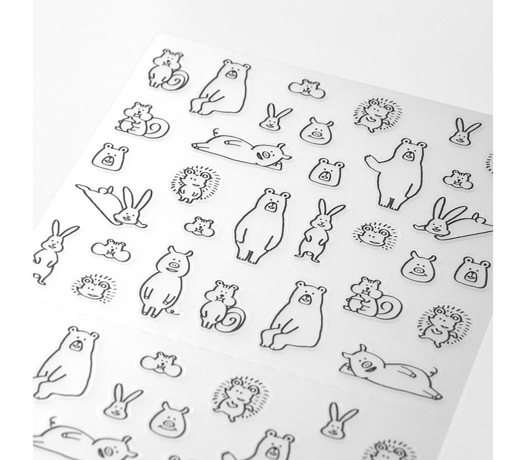 Midori Notebook Sticker - Forest Animals — detail view